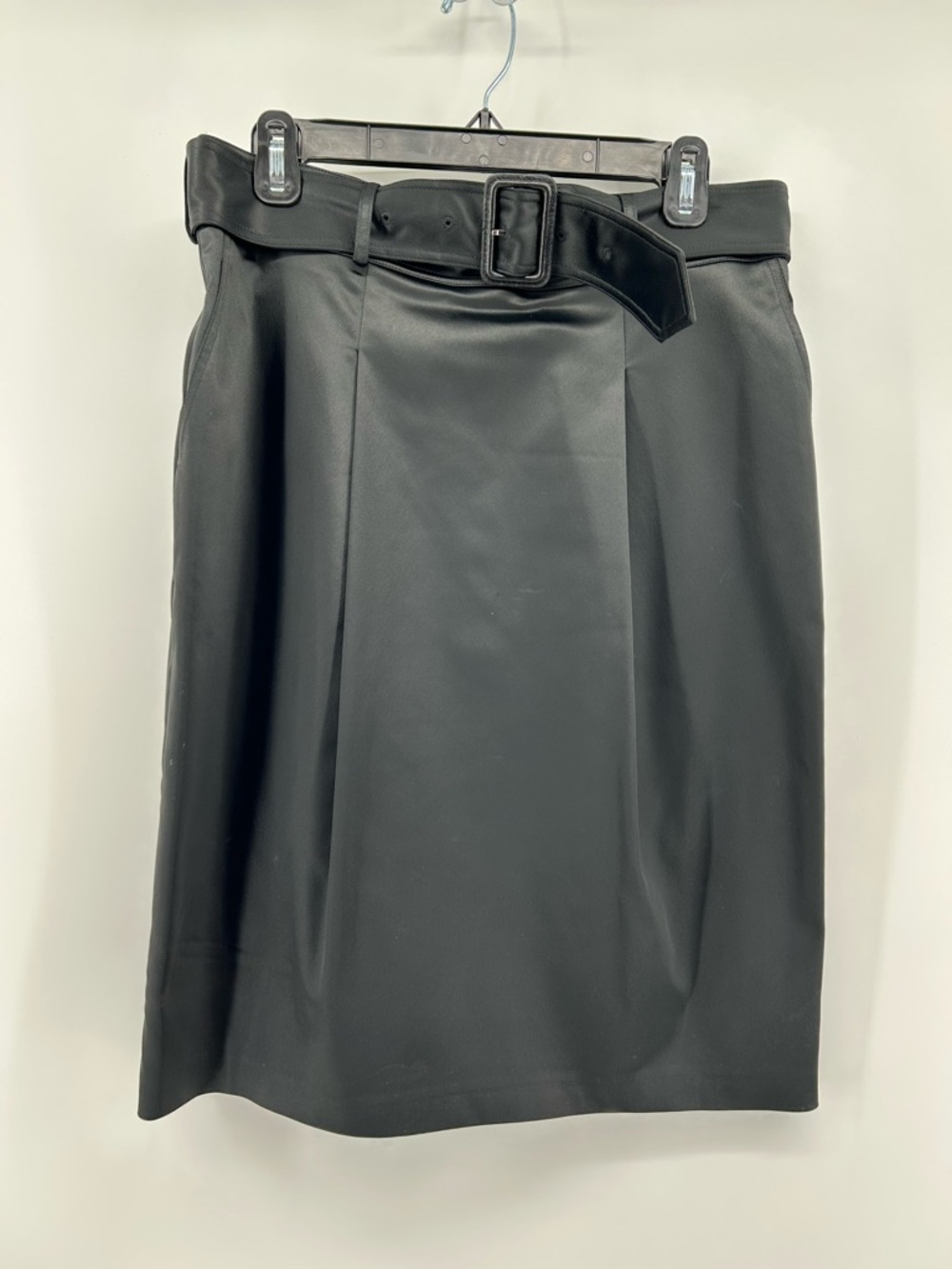 Burberry Black Pencil Skirt with Buckle Belt